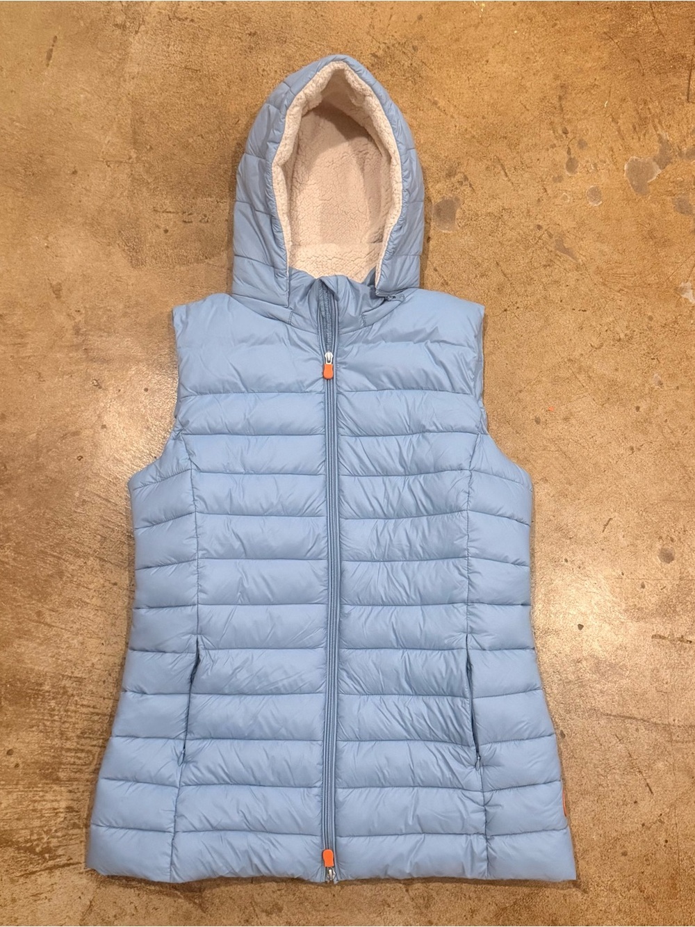 Save The Duck Margaret Sherpa Long Vest - Women's 3/large light blue